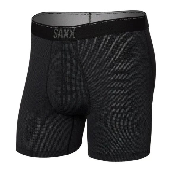 Saxx Other - Saxx QUEST Quick Dry Mesh  Boxer Brief Black with Fly Large